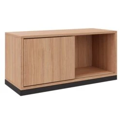 CHOICE Schiebetürenschrank | 1 OH, 800 X 410 Mm, Bernsteineiche -Möbel Pro Verkauf Schiebetuerenschrank CHOICE abschliessbar 1 OH 80 x 41 cm Schrank Bueroschrank Sideboard Lowboard Bernsteineiche 1