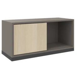 CHOICE Schiebetürenschrank | 1 OH, 800 X 410 Mm, Cubanitgrau / Sandesche -Möbel Pro Verkauf Schiebetuerenschrank CHOICE abschliessbar 1 OH 80 x 41 cm Schrank Bueroschrank Sideboard Lowboard Sandesche Cubanitgrau