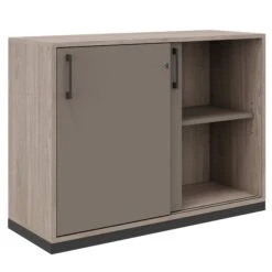 CHOICE Schiebetürenschrank | 2 OH, 1000 X 760 Mm, Cubanitgrau / Nordeiche Grau 7 CHOICE Schiebetürenschrank | 2 OH, 1000 X 760 Mm, Cubanitgrau / Nordeiche Grau -Möbel Pro Verkauf Schiebetuerenschrank CHOICE abschliessbar 2 OH 100 x 76 cm Schrank Bueroschrank Sideboard Lowboard Cubanitgrau Nordeiche grau 1