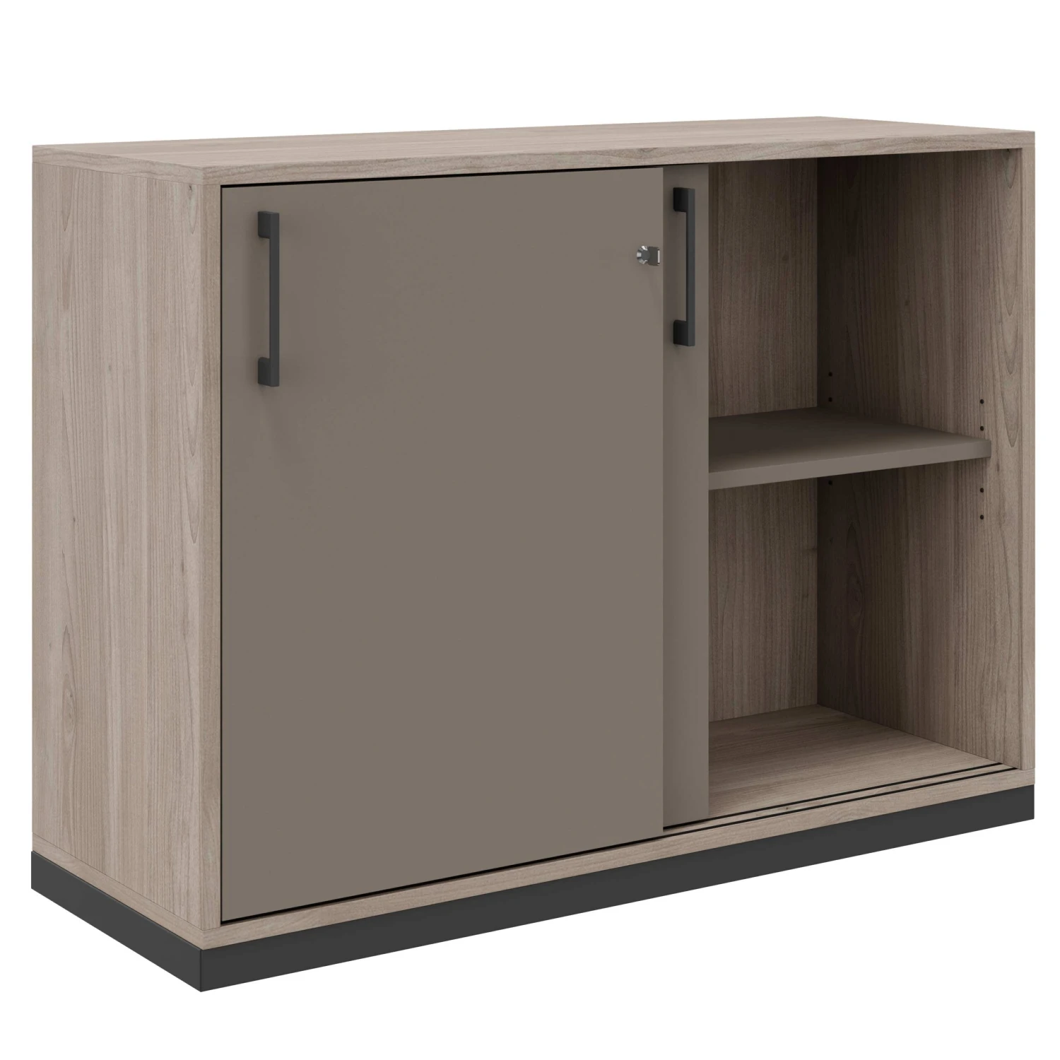 CHOICE Schiebetürenschrank | 2 OH, 1000 X 760 Mm, Cubanitgrau / Nordeiche Grau 4 CHOICE Schiebetürenschrank | 2 OH, 1000 X 760 Mm, Cubanitgrau / Nordeiche Grau – Bild 2