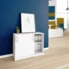 CHOICE Schiebetürenschrank | 2 OH, 1000 X 760 Mm, Weiß -Möbel Pro Verkauf Schiebetuerenschrank CHOICE abschliessbar 2 OH 100 x 76 cm Schrank Bueroschrank Sideboard Lowboard Weiss