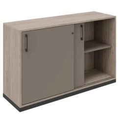 CHOICE Schiebetürenschrank | 2 OH, 1200 X 760 Mm, Nordeiche Grau / Cubanitgrau 8 CHOICE Schiebetürenschrank | 2 OH, 1200 X 760 Mm, Nordeiche Grau / Cubanitgrau -Möbel Pro Verkauf Schiebetuerenschrank CHOICE abschliessbar 2 OH 120 x 76 cm Schrank Bueroschrank Sideboard Lowboard Cubanitgrau Nordeiche grau 1