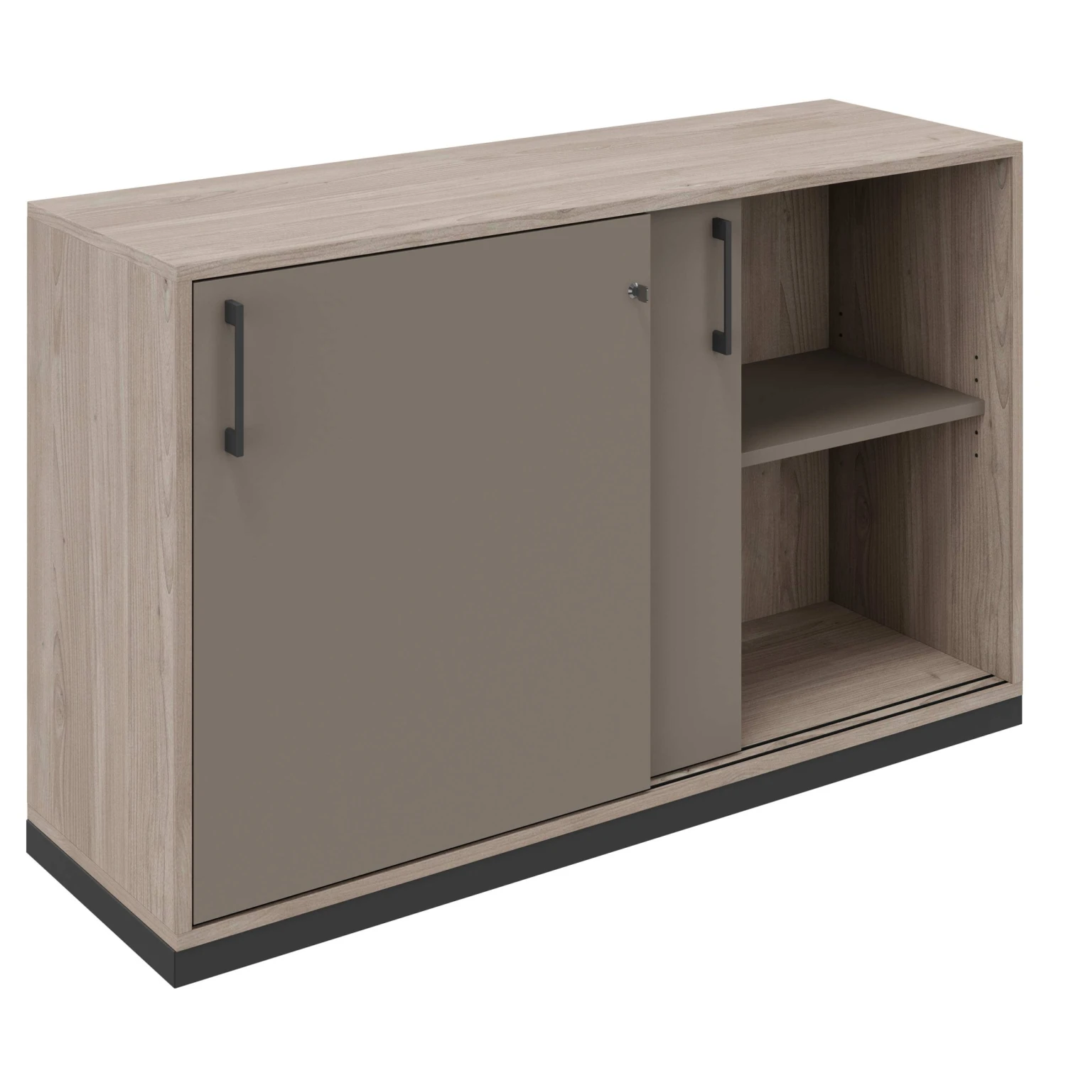 CHOICE Schiebetürenschrank | 2 OH, 1200 X 760 Mm, Nordeiche Grau / Cubanitgrau 4 CHOICE Schiebetürenschrank | 2 OH, 1200 X 760 Mm, Nordeiche Grau / Cubanitgrau – Bild 2
