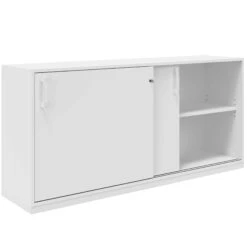 CHOICE Schiebetürenschrank | 2 OH, 1600 X 760 Mm, Weiß -Möbel Pro Verkauf Schiebetuerenschrank CHOICE abschliessbar 2 OH 160 x 76 cm Schrank Bueroschrank Sideboard Lowboard Weiss 1