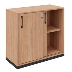 CHOICE Schiebetürenschrank | 2 OH, 800 X 760 Mm, Bernsteineiche -Möbel Pro Verkauf Schiebetuerenschrank CHOICE abschliessbar 2 OH 80 x 76 cm Schrank Bueroschrank Sideboard Lowboard Bernsteineiche 1