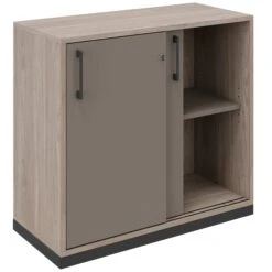 CHOICE Schiebetürenschrank | 2 OH, 800 X 760 Mm, Cubanitgrau / Nordeiche Grau 8 CHOICE Schiebetürenschrank | 2 OH, 800 X 760 Mm, Cubanitgrau / Nordeiche Grau -Möbel Pro Verkauf Schiebetuerenschrank CHOICE abschliessbar 2 OH 80 x 76 cm Schrank Bueroschrank Sideboard Lowboard Cubanitgrau Nordeiche grau 1
