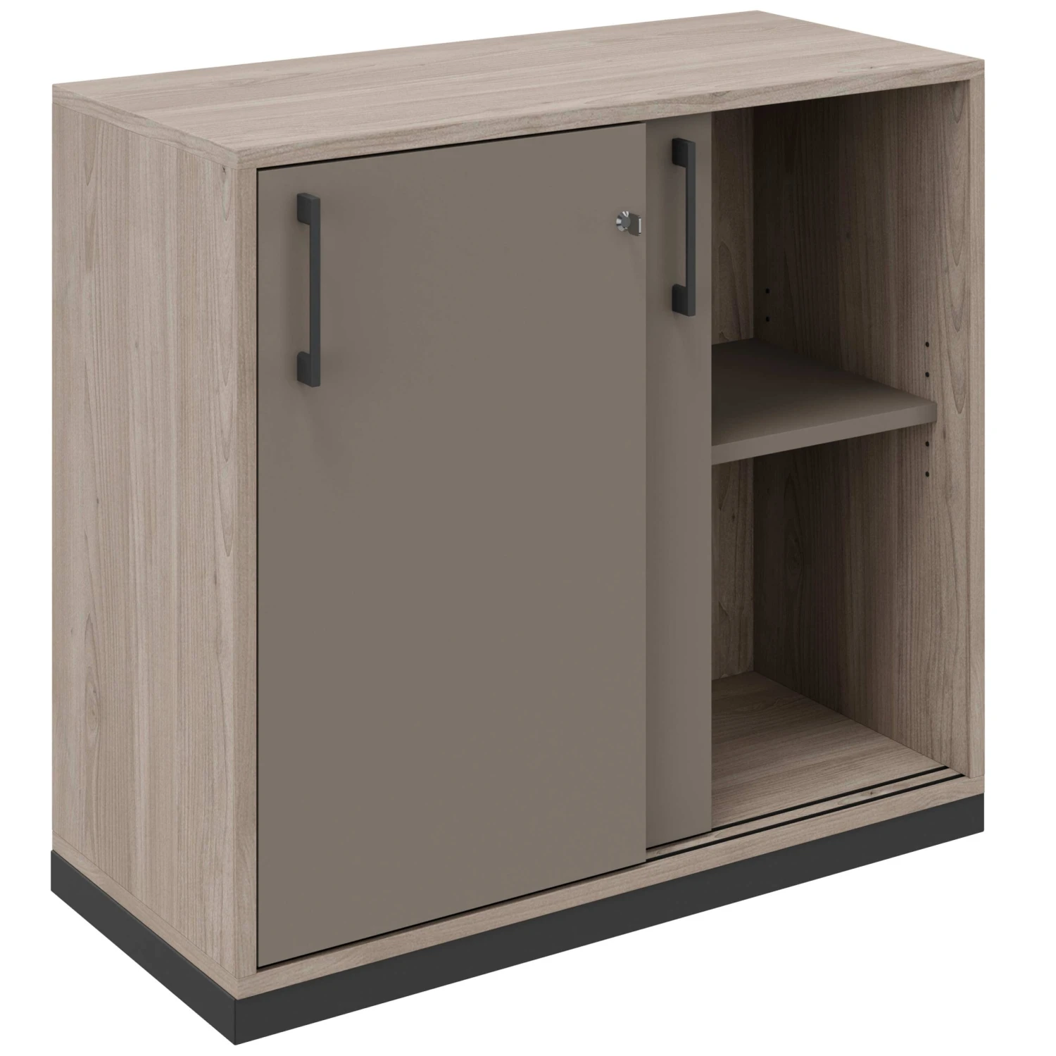 CHOICE Schiebetürenschrank | 2 OH, 800 X 760 Mm, Cubanitgrau / Nordeiche Grau 4 CHOICE Schiebetürenschrank | 2 OH, 800 X 760 Mm, Cubanitgrau / Nordeiche Grau – Bild 2
