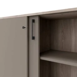 CHOICE Schiebetürenschrank | 2 OH, 800 X 760 Mm, Cubanitgrau / Nordeiche Grau 9 CHOICE Schiebetürenschrank | 2 OH, 800 X 760 Mm, Cubanitgrau / Nordeiche Grau -Möbel Pro Verkauf Schiebetuerenschrank CHOICE abschliessbar 2 OH 80 x 76 cm Schrank Bueroschrank Sideboard Lowboard Cubanitgrau Nordeiche grau 3