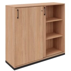 CHOICE Schiebetürenschrank | 3 OH, 1000 X 1115 Mm, Bernsteineiche -Möbel Pro Verkauf Schiebetuerenschrank CHOICE abschliessbar 3 OH 100 x 111 5 cm Schrank Bueroschrank Sideboard Highboard Bernsteineiche 1