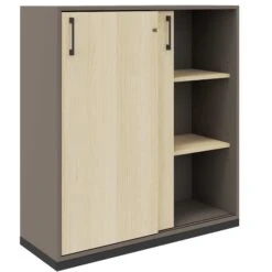 CHOICE Schiebetürenschrank | 3 OH, 1000 X 1115 Mm, Cubanitgrau / Sandesche -Möbel Pro Verkauf Schiebetuerenschrank CHOICE abschliessbar 3 OH 100 x 111 5 cm Schrank Bueroschrank Sideboard Highboard Sandesche Cubanitgrau 1