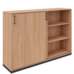 CHOICE Schiebetürenschrank | 3 OH, 1600 X 1115 Mm, Bernsteineiche -Möbel Pro Verkauf Schiebetuerenschrank CHOICE abschliessbar 3 OH 160 x 111 5 cm Schrank Bueroschrank Sideboard Highboard Bernsteineiche 1