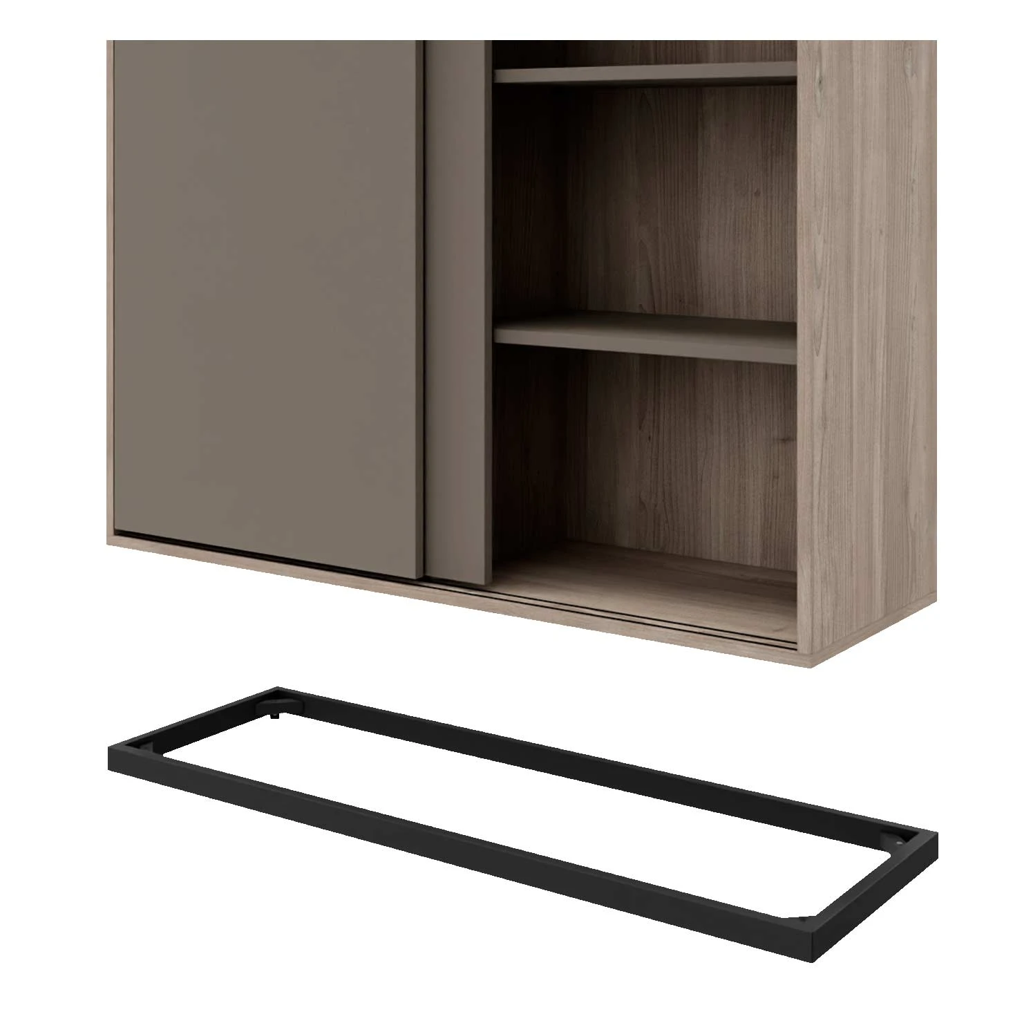 CHOICE Schiebetürenschrank | 3 OH, 1600 X 1115 Mm, Nordeiche Grau / Cubanitgrau 7 CHOICE Schiebetürenschrank | 3 OH, 1600 X 1115 Mm, Nordeiche Grau / Cubanitgrau – Bild 5