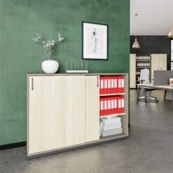 CHOICE Schiebetürenschrank | 3 OH, 1600 X 1115 Mm, Cubanitgrau / Sandesche