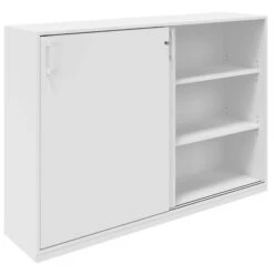 CHOICE Schiebetürenschrank | 3 OH, 1600 X 1115 Mm, Weiß -Möbel Pro Verkauf Schiebetuerenschrank CHOICE abschliessbar 3 OH 160 x 111 5 cm Schrank Bueroschrank Sideboard Highboard Weiss 1