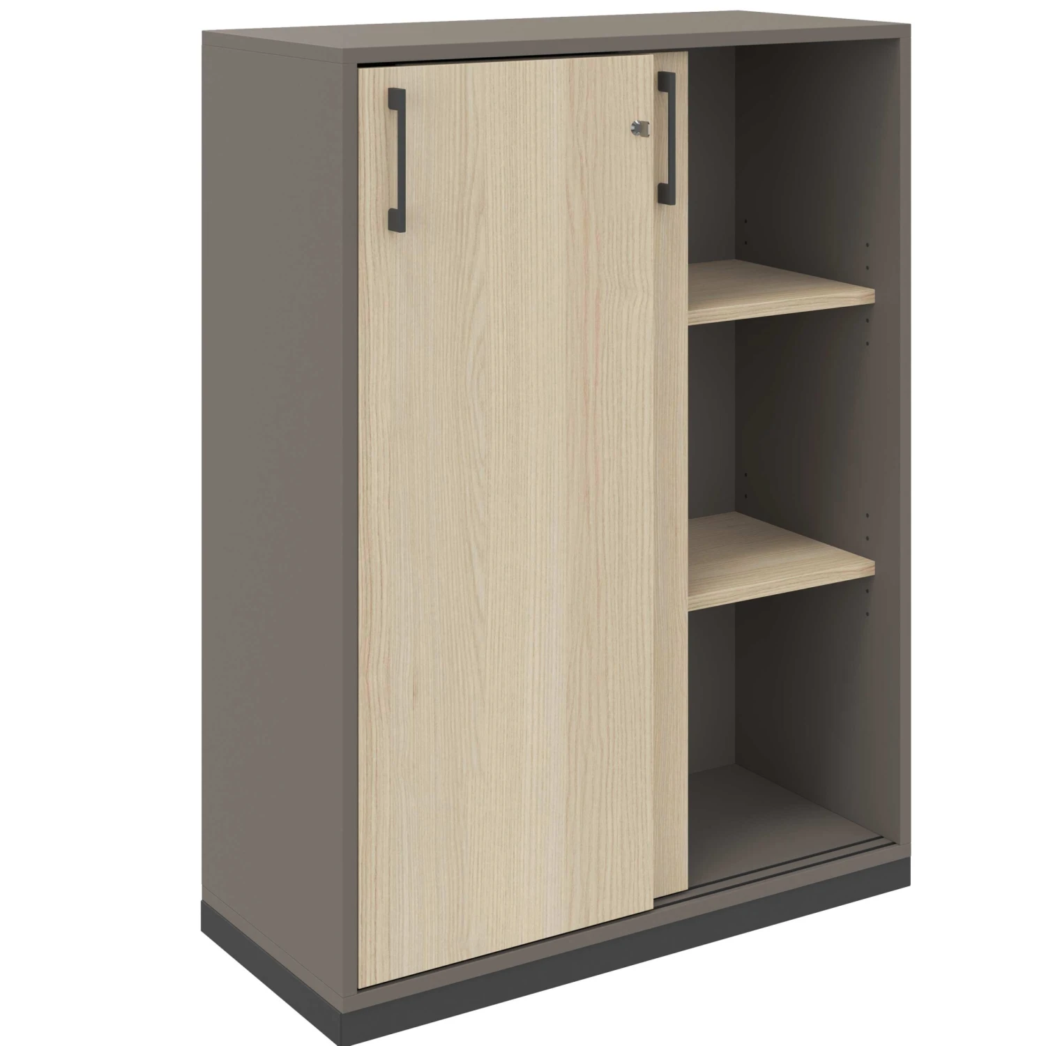 CHOICE Schiebetürenschrank | 3 OH, 800 X 1115 Mm, Cubanitgrau / Sandesche 4 CHOICE Schiebetürenschrank | 3 OH, 800 X 1115 Mm, Cubanitgrau / Sandesche – Bild 2