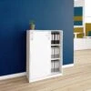CHOICE Schiebetürenschrank | 3 OH, 800 X 1115 Mm, Weiß -Möbel Pro Verkauf Schiebetuerenschrank CHOICE abschliessbar 3 OH 80 x 111 5 cm Schrank Bueroschrank Sideboard Highboard Weiss