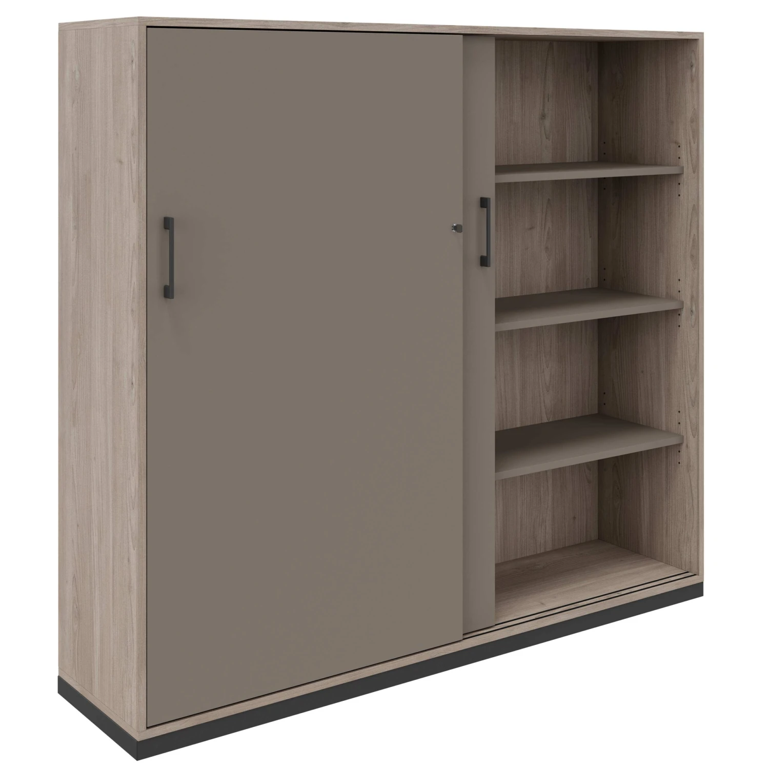 CHOICE Schiebetürenschrank | 4 OH, 1600 X 1465 Mm, Nordeiche Grau / Cubanitgrau 4 CHOICE Schiebetürenschrank | 4 OH, 1600 X 1465 Mm, Nordeiche Grau / Cubanitgrau – Bild 2