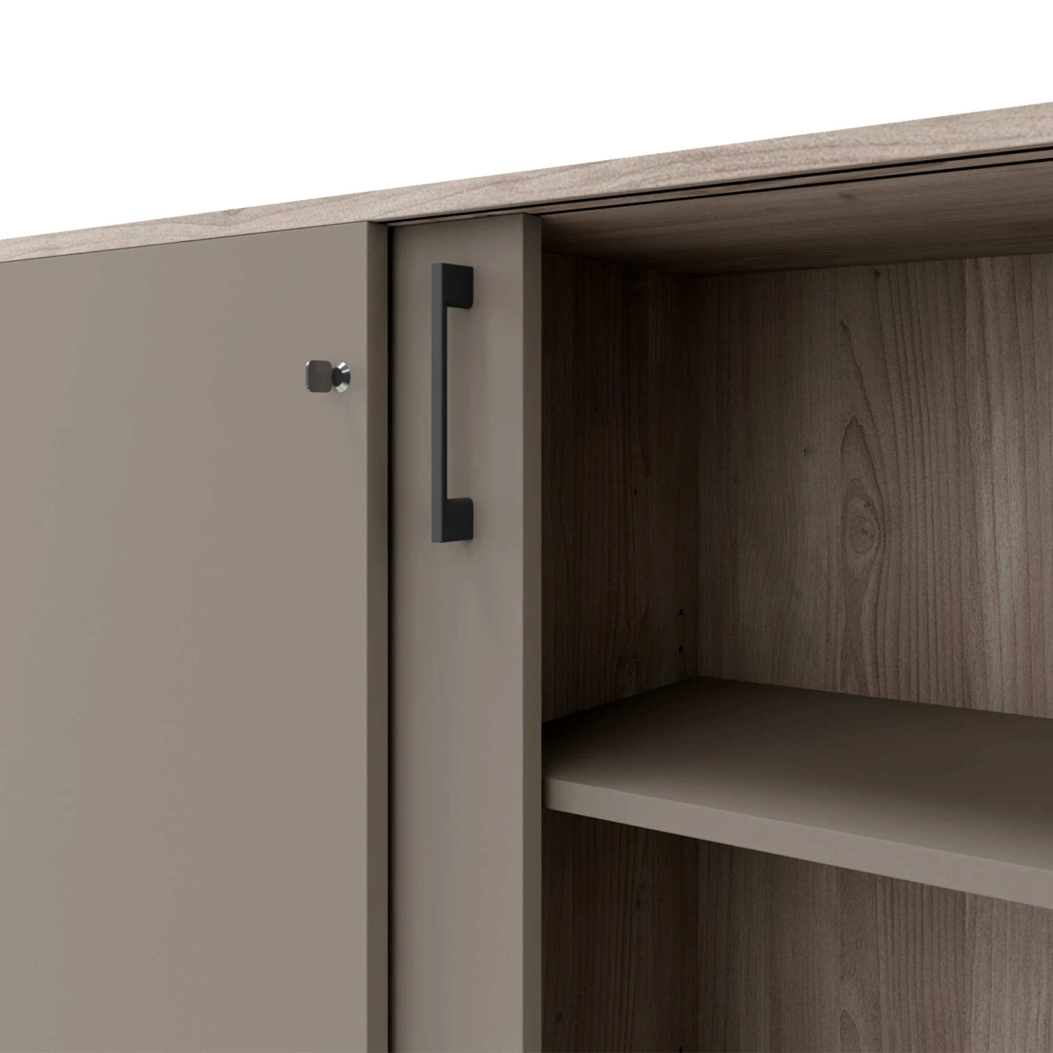 CHOICE Schiebetürenschrank | 4 OH, 1600 X 1465 Mm, Nordeiche Grau / Cubanitgrau 6 CHOICE Schiebetürenschrank | 4 OH, 1600 X 1465 Mm, Nordeiche Grau / Cubanitgrau – Bild 4