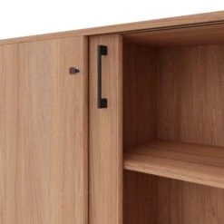 CHOICE Schiebetürenschrank | 5 OH, 1200 X 1820 Mm, Bernsteineiche -Möbel Pro Verkauf Schiebetuerenschrank CHOICE abschliessbar 5 OH 120 x 182 cm Schrank Bueroschrank Sideboard Highboard Bernsteineiche 3