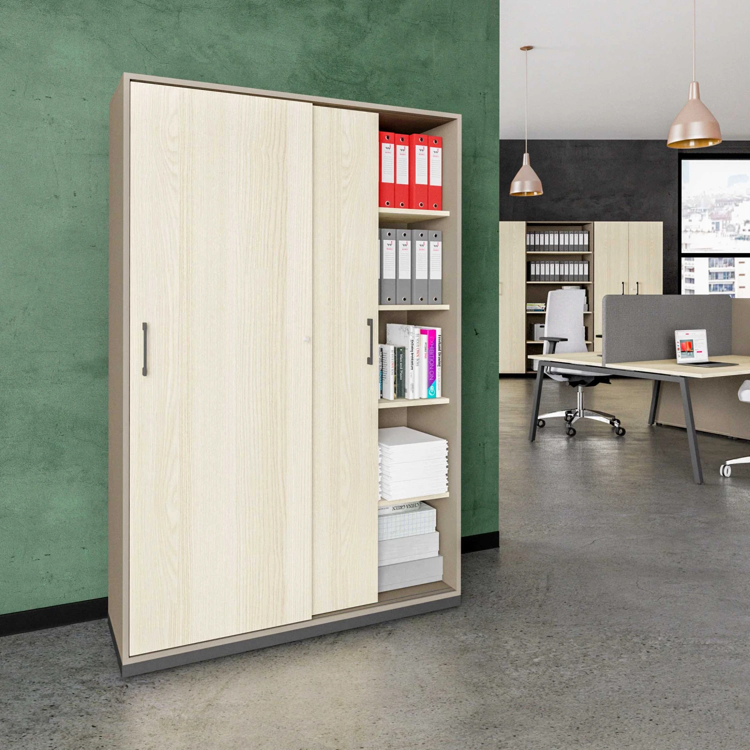 CHOICE Schiebetürenschrank | 5 OH, 1200 X 1820 Mm, Cubanitgrau / Sandesche 3 CHOICE Schiebetürenschrank | 5 OH, 1200 X 1820 Mm, Cubanitgrau / Sandesche