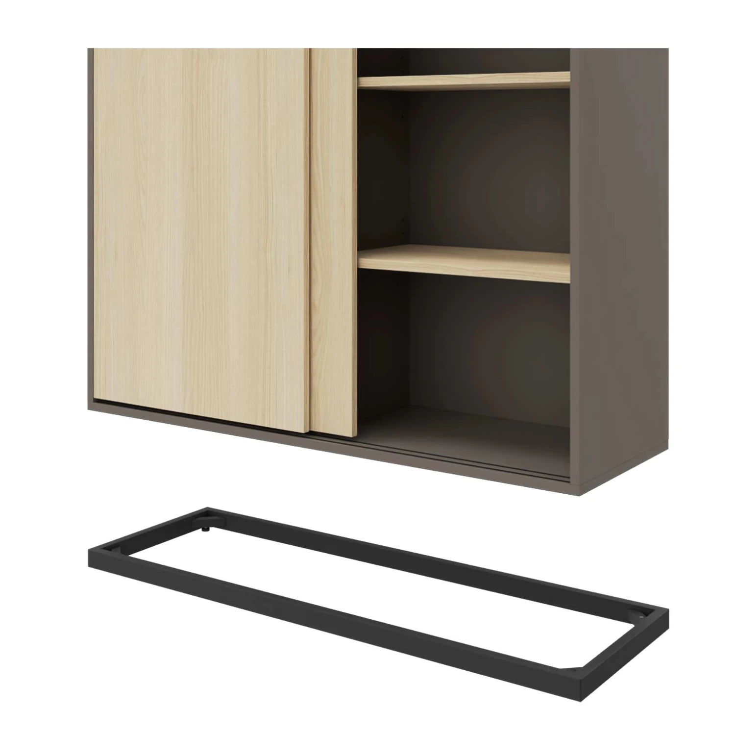 CHOICE Schiebetürenschrank | 5 OH, 1200 X 1820 Mm, Cubanitgrau / Sandesche 7 CHOICE Schiebetürenschrank | 5 OH, 1200 X 1820 Mm, Cubanitgrau / Sandesche – Bild 5