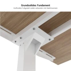 SCALE Schreibtisch | 1600 - 1800 Mm, Manuell Höhenverstellbar, Bernsteineiche -Möbel Pro Verkauf Schreibtisch SCALE 160 180 cm manuell hoehenverstellbar Bernsteineiche T Fuss Homeoffice Buerotisch Cheftisch 4