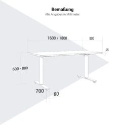 SCALE Schreibtisch | 1600 - 1800 Mm, Manuell Höhenverstellbar, Bernsteineiche -Möbel Pro Verkauf Schreibtisch SCALE 160 180 cm manuell hoehenverstellbar Bernsteineiche T Fuss Homeoffice Buerotisch Cheftisch 7