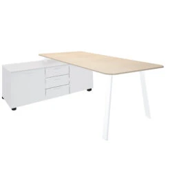 Bralco - Take Off Evo Schreibtisch Mit Sideboard -Möbel Pro Verkauf Schreibtisch mit integriertem Sideboard Besprechun 2