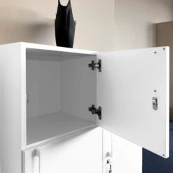 NOVA Spind | 6 Schließfächer, 800 X 1092 Mm, Weiß -Möbel Pro Verkauf Spind Schliessfach NOVA mit 6 Schliessfaechern Weiss einzeln abschliessbar Schrank Spind Wertfach Schliessfach 1