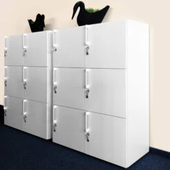 NOVA Spind | 6 Schließfächer, 800 X 1092 Mm, Weiß -Möbel Pro Verkauf Spind Schliessfach NOVA mit 6 Schliessfaechern Weiss einzeln abschliessbar Schrank Spind Wertfach Schliessfach 2