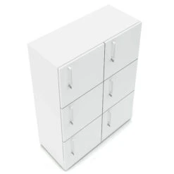 NOVA Spind | 6 Schließfächer, 800 X 1092 Mm, Weiß -Möbel Pro Verkauf Spind Schliessfach NOVA mit 6 Schliessfaechern in We