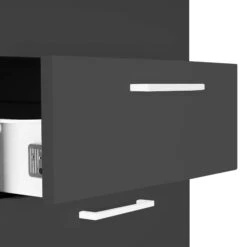 OPTIMA Standcontainer | 600 Mm Tief, Anthrazit -Möbel Pro Verkauf Standcontainer OPTIMA 60 cm tief Anthrazit Container Buero 2