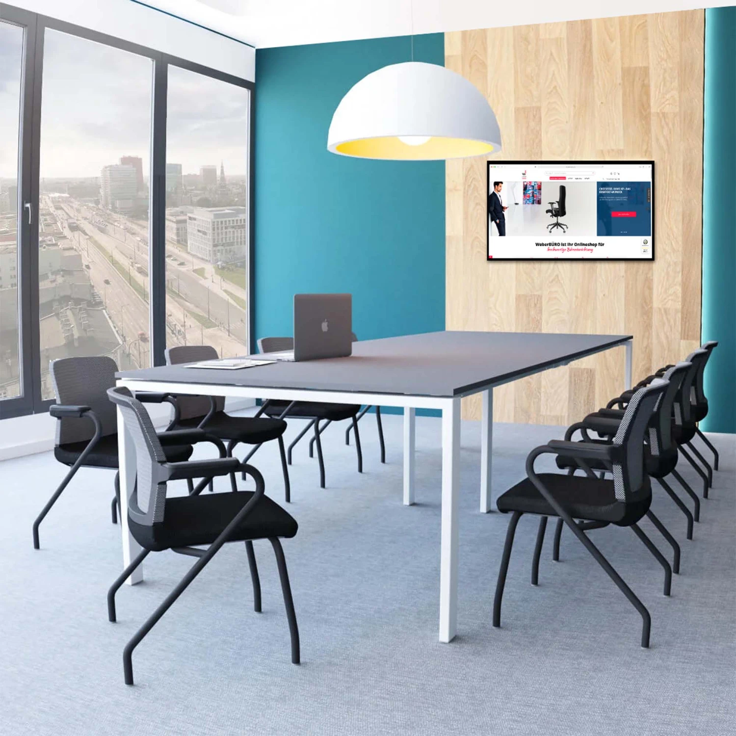 WIND Konferenzstuhl | Netzrücken, Stapelbar, Polyesterbezug LUCIA 4 WIND Konferenzstuhl | Netzrücken, Stapelbar, Polyesterbezug LUCIA – Bild 2