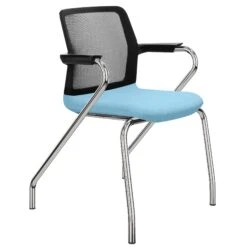 WIND Konferenzstuhl | Netzrücken, Stapelbar, Wollbezüge VELITO / SYNERGY 15 WIND Konferenzstuhl | Netzrücken, Stapelbar, Wollbezüge VELITO / SYNERGY -Möbel Pro Verkauf Stapelbarer Konferenzstuhl WIND 4 Fuss Gestell schwarzer Netzruecken Kunststoff Armlehnen und Rahmen in schwarz Polyesterbezug VELITO SYNERGY 2