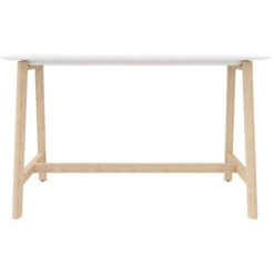 NOVA WOOD Hochtisch | Massivholz-Gestell, 1800 X 700 Mm, HPL Weiß -Möbel Pro Verkauf Stehtisch NOVA Wood 180 x 70 cm HPL Weiss Holz Hochtisch Bartisch Tresentisch Theke 8