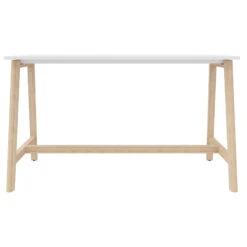 NOVA WOOD Hochtisch | Massivholz-Gestell, 1800 X 700 Mm, Weiß -Möbel Pro Verkauf Stehtisch NOVA Wood 180 x 70 cm Weiss Holz Hochtisch Bartisch Tresentisch Theke 7