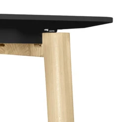 NOVA WOOD Hochtisch | Massivholz-Gestell, 1600 X 700 Mm, HPL FENIX Schwarz -Möbel Pro Verkauf Stehtisch NOVA Wood FENIX 160 x 70 cm HPL Schwarz Holz Hochtisch Bartisch Tresentisch Theke 1
