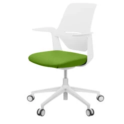 Profim - TRILLO PRO Bürodrehstuhl | Synchronmechanik, Polster Wählbar, Hellgrau -Möbel Pro Verkauf Synchronmechanischer Buerodrehstuhl TRILLO PRO Hellgraue Kunststoffelemente aus Polyamid 5 Arm Fusskreuz aus Polyamid Fixierte Armlehnen Hellgrau 6