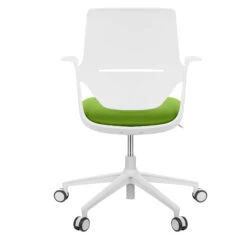 Profim - TRILLO PRO Bürodrehstuhl | Rückenlehne Gepolstert, Synchronmechanik, Polster Wählbar, Hellgrau -Möbel Pro Verkauf Synchronmechanischer Buerodrehstuhl TRILLO PRO Hellgraue Kunststoffelemente aus Polyamid Rueckenlehne gepolstert 5 Arm Fusskreuz aus Polyamid Fixierte Armlehnen Hellgrau 3