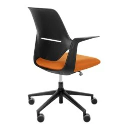 Profim - TRILLO PRO Bürodrehstuhl | Synchronmechanik, Polster Wählbar, Schwarz -Möbel Pro Verkauf Synchronmechanischer Buerodrehstuhl TRILLO PRO Schwarze Kunststoffelemente aus Polyamid 5 Arm Fusskreuz aus Polyamid Fixierte Armlehnen Schwarz 2