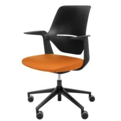 Profim - TRILLO PRO Bürodrehstuhl | Synchronmechanik, Polster Wählbar, Schwarz -Möbel Pro Verkauf Synchronmechanischer Buerodrehstuhl TRILLO PRO Schwarze Kunststoffelemente aus Polyamid 5 Arm Fusskreuz aus Polyamid Fixierte Armlehnen Schwarz 6