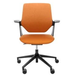 Profim - TRILLO PRO Bürodrehstuhl | Rückenlehne Gepolstert, Synchronmechanik, Polster Wählbar, Schwarz -Möbel Pro Verkauf Synchronmechanischer Buerodrehstuhl TRILLO PRO Schwarze Kunststoffelemente aus Polyamid Rueckenlehne gepolstert 5 Arm Fusskreuz aus Polyamid Fixierte Armlehnen Schwarz 7