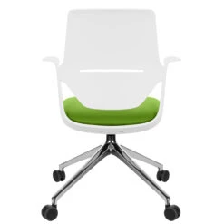 Profim - TRILLO PRO Drehstuhl | Aluminium Poliertes Gestell, Synchronmechanik, Hellgrau -Möbel Pro Verkauf Synchronmechanischer Drehstuhl TRILLO PRO Hellgraue Kunststoffelemente aus Polyamid Aluminium poliertes Gestell mit Rollen Fixierte Armlehnen Hellgrau 3