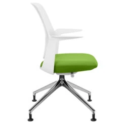 Profim - TRILLO PRO Drehstuhl | Aluminium Poliertes Gestell, Synchronmechanik, Hellgrau -Möbel Pro Verkauf Synchronmechanischer Drehstuhl TRILLO PRO Hellgraue Kunststoffelemente aus Polyamid Aluminium poliertes Gestell mit Teflongleitern Fixierte Armlehnen Hellgrau 1