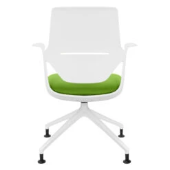 Profim - TRILLO PRO Drehstuhl | Synchronmechanik, Hellgrau -Möbel Pro Verkauf Synchronmechanischer Drehstuhl TRILLO PRO Hellgraue Kunststoffelemente aus Polyamid Pulverbeschichtetes Alu Gestell mit Teflongleitern in Weiss Fixierte Armlehnen Hellgrau 3