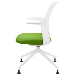 Profim - TRILLO PRO Drehstuhl | Synchronmechanik, Hellgrau -Möbel Pro Verkauf Synchronmechanischer Drehstuhl TRILLO PRO Hellgraue Kunststoffelemente aus Polyamid Pulverbeschichtetes Alu Gestell mit Teflongleitern in Weiss Fixierte Armlehnen Hellgrau 5