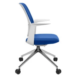 Möbel Pro Verkauf -Möbel Pro Verkauf Synchronmechanischer Drehstuhl TRILLO PRO Hellgraue Kunststoffelemente aus Polyamid Rueckenlehne gepolstert Aluminium poliertes Gestell mit Rollen Fixierte Armlehnen Hellgrau 1