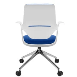 Profim - TRILLO PRO Drehstuhl | Aluminium Poliertes Gestell, Rückenlehne Gepolstert, Synchronmechanik, Hellgrau -Möbel Pro Verkauf Synchronmechanischer Drehstuhl TRILLO PRO Hellgraue Kunststoffelemente aus Polyamid Rueckenlehne gepolstert Aluminium poliertes Gestell mit Rollen Fixierte Armlehnen Hellgrau 3