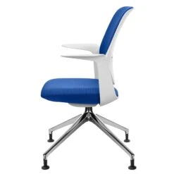 Profim - TRILLO PRO Drehstuhl | Aluminium Poliertes Gestell, Rückenlehne Gepolstert, Synchronmechanik, Hellgrau -Möbel Pro Verkauf Synchronmechanischer Drehstuhl TRILLO PRO Hellgraue Kunststoffelemente aus Polyamid Rueckenlehne gepolstert Aluminium poliertes Gestell mit Teflongleitern Fixierte Armlehnen He 5