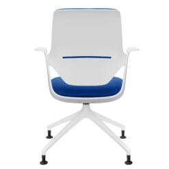 Profim - TRILLO PRO Drehstuhl | Rückenlehne Gepolstert, Synchronmechanik, Hellgrau -Möbel Pro Verkauf Synchronmechanischer Drehstuhl TRILLO PRO Hellgraue Kunststoffelemente aus Polyamid Rueckenlehne gepolstert Pulverbeschichtetes Alu Gestell mit Teflongleitern in Weiss Fixierte A 3